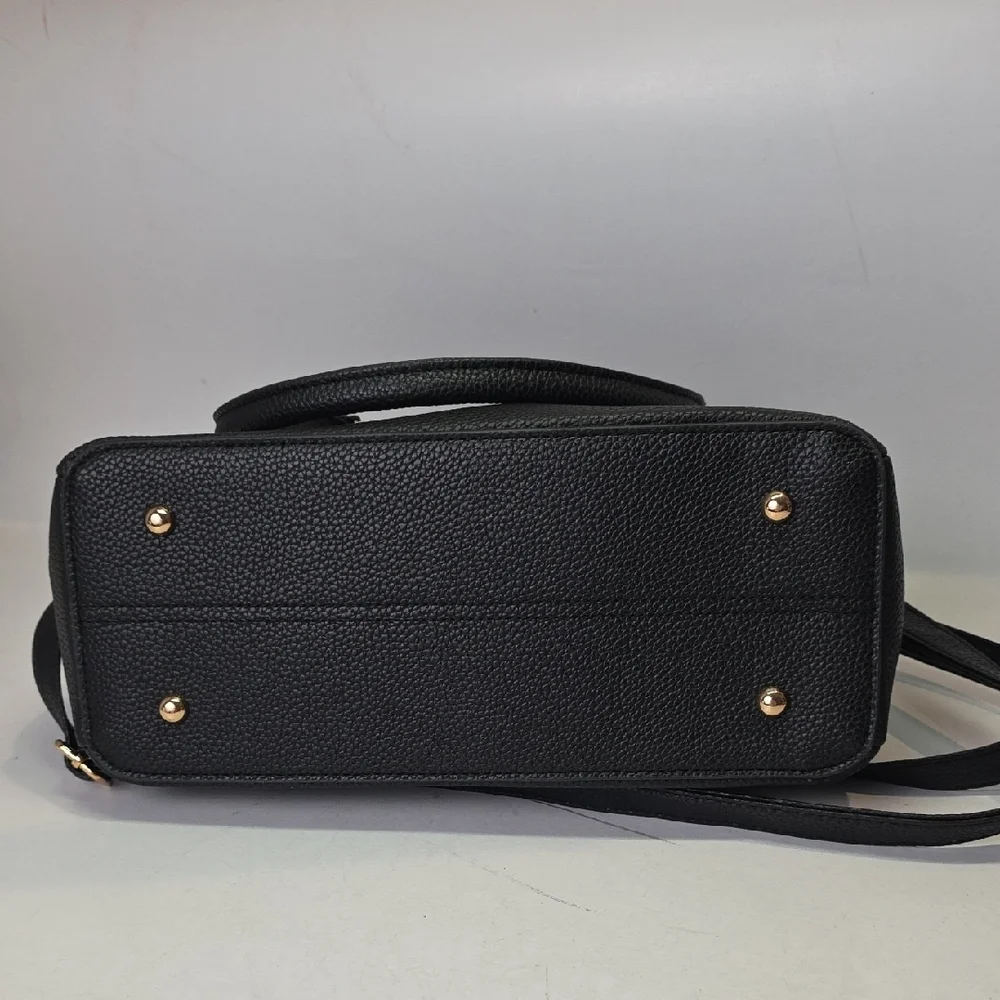 KKXiu Women's Handbag Black Burgundy Shoulder Bag‎ Crossbody Purse Faux Leather